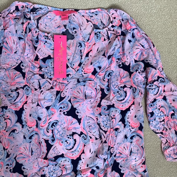 Lilly Pulitzer 3/4 Sleeve Willa Top - Picture 6 of 10